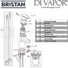 Bristan Pisa Basin Mixer Clicker Waste Tap Spares